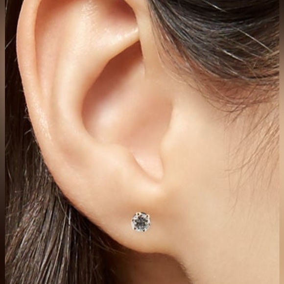 Diamonds 14k real solid gold Earrings
